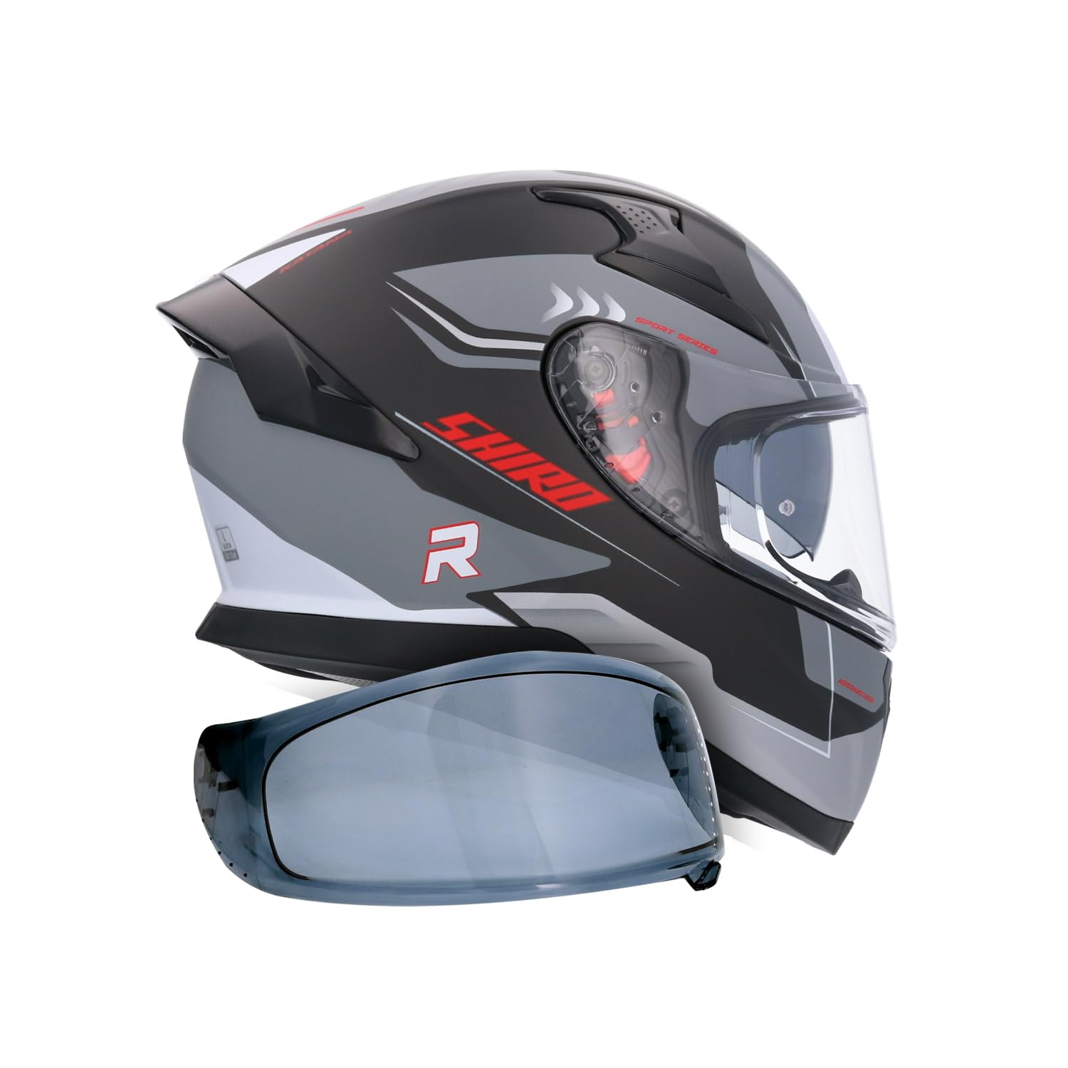 BI ESSE Casco da moto integrale in fibra di carbonio con visiera parasole Casco da moto per uomini e donne Casco da equitazione alla moda, casco da moto off-road per adolescenti
