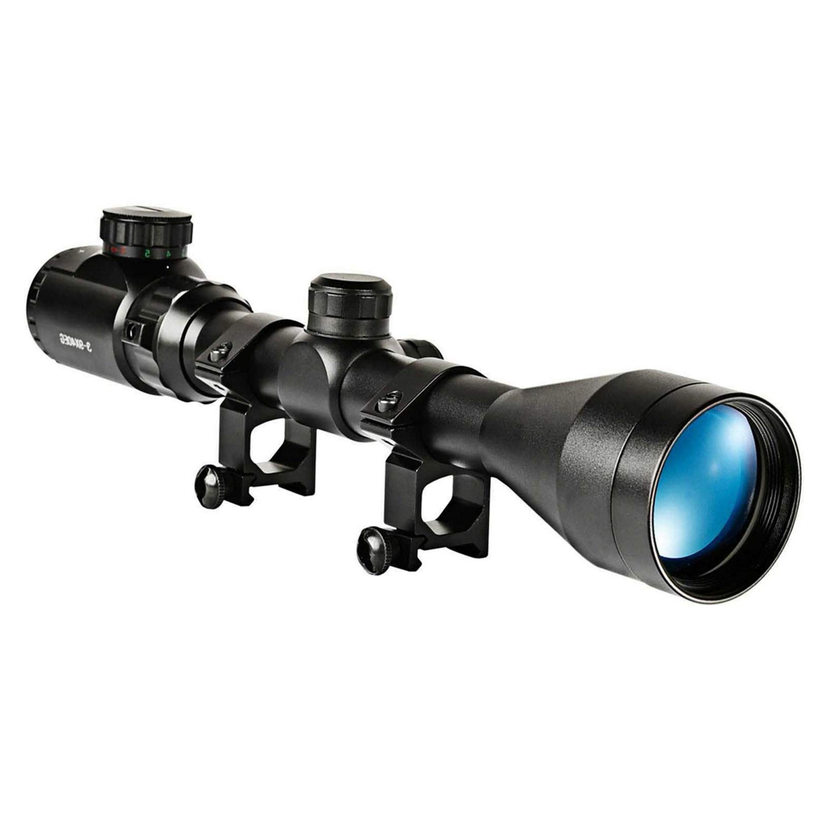 Ajdgl Clear,Green,Red 3-9X40 Rifle Scope - Red Green Crosshair Illuminated Optical Sight With 11Mm Free Mounts For Hunting
