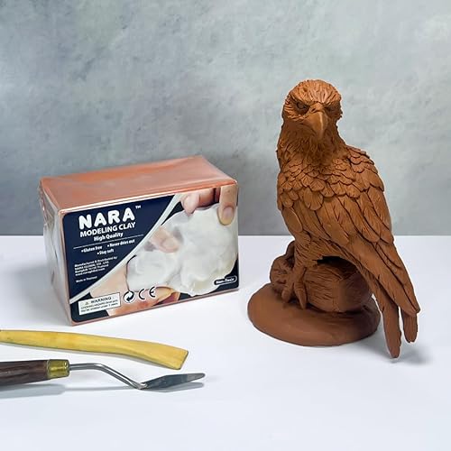 Miniatura 10 de NARA Arcilla para modelar, 1 color, 1 bloque, 31.96 oz (2 libras) (oliva oscuro), no tóxica, arcilla de modelado de plastilina, ideal para