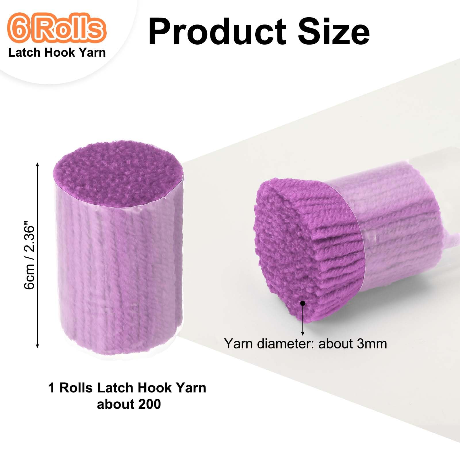 PATIKIL 6 Rolls Latch Hook Yarn - Image 2