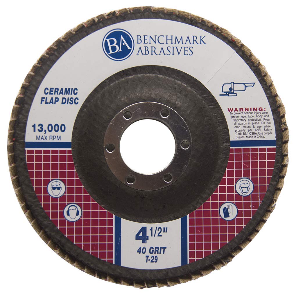 Benchmark Ceramic Flap Discs - 4.5" for Stainless Steel -2