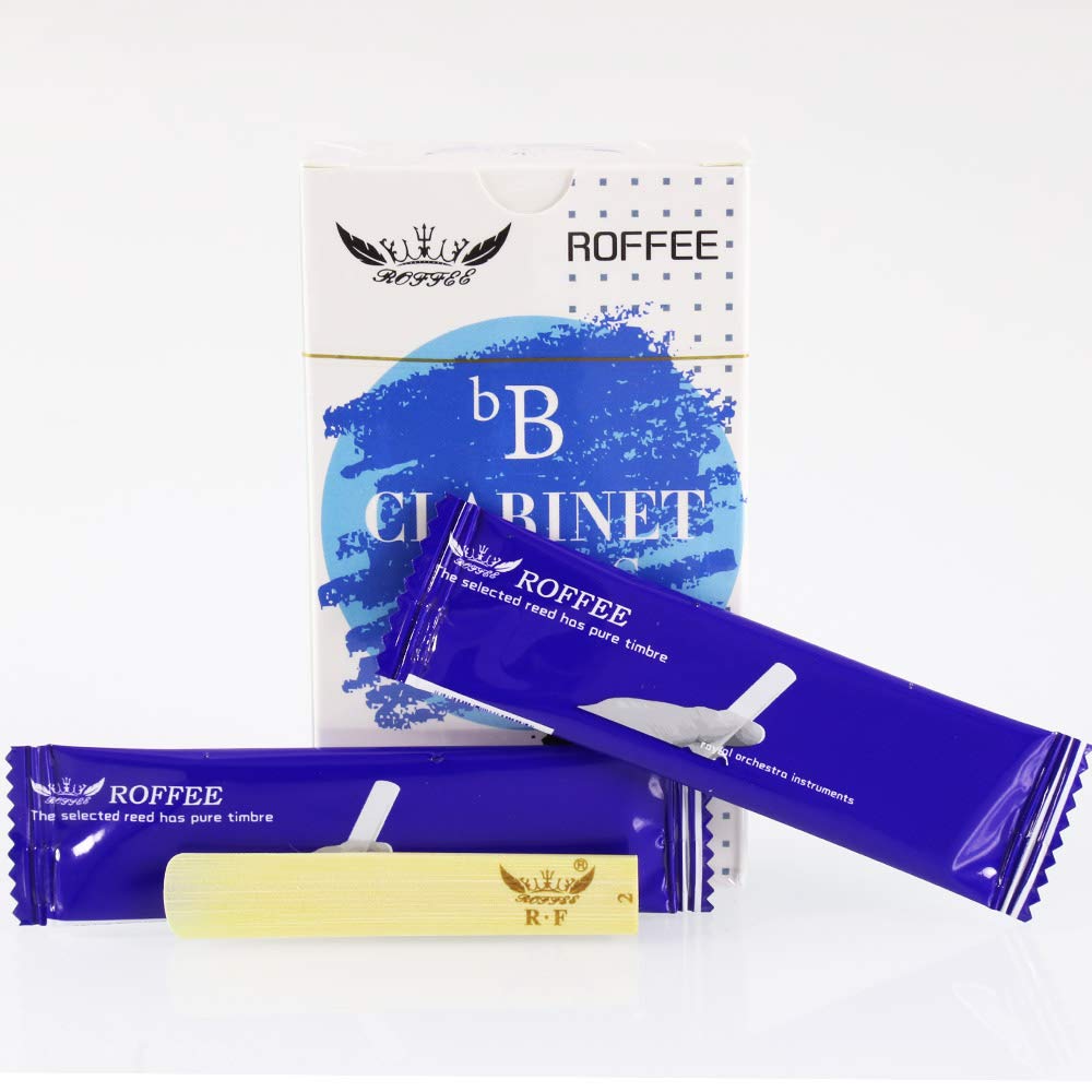 Lot De 10 Anches De Clarinette Si Bémol Force 2.0 - Pointe Fine Non Limée Avec Boîte En Plastique Pour Débutants Et Musiciens Expérimentés