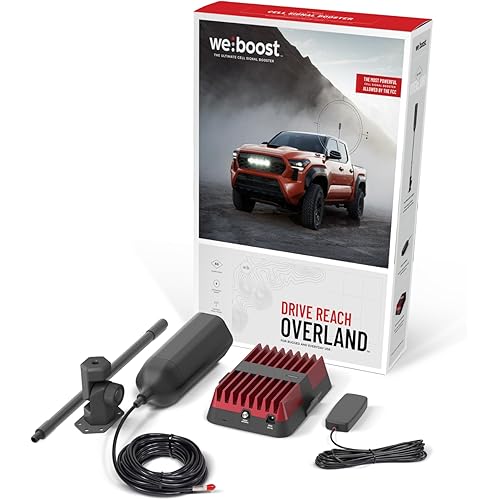 weBoost Drive Reach Overland - Cell Phone Signal Booster for Off Road Vehicles | Boosts 5G & 4G LTE for All U.S. Carriers - Verizon, AT&T, T-Mobile & More | Made in The U.S. | FCC Approved