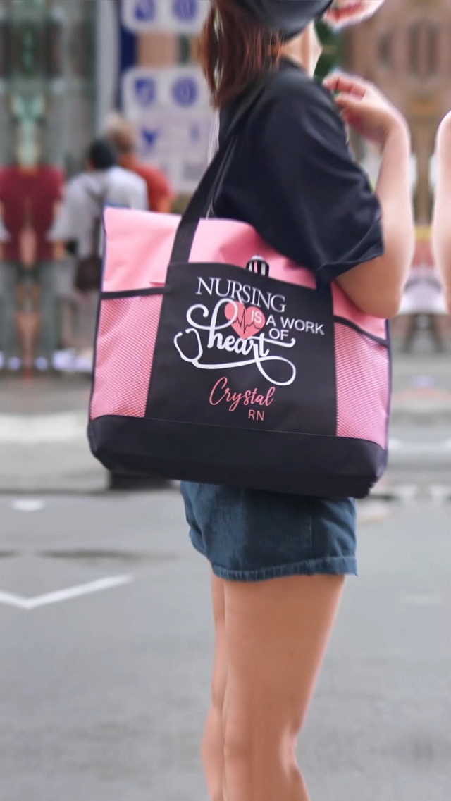 Bolsa Tote personalizada para enfermera con cierre miniatura 7