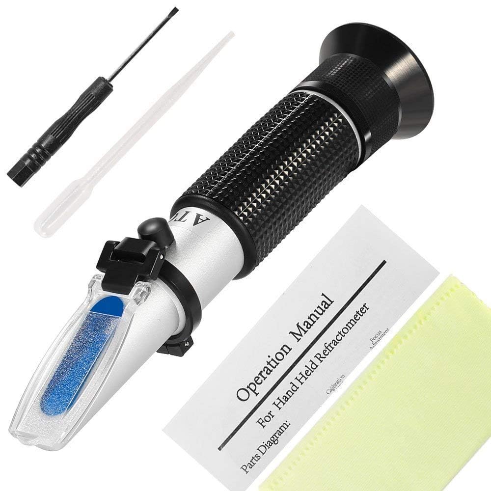 IONIX Portable Brix Refractometer with Automatic Temperature Compensation(ATC) Brix Meter Optical Fruit Sugar Meter 0-32% Brix Range Sugar/Sucrose Content-picture-31