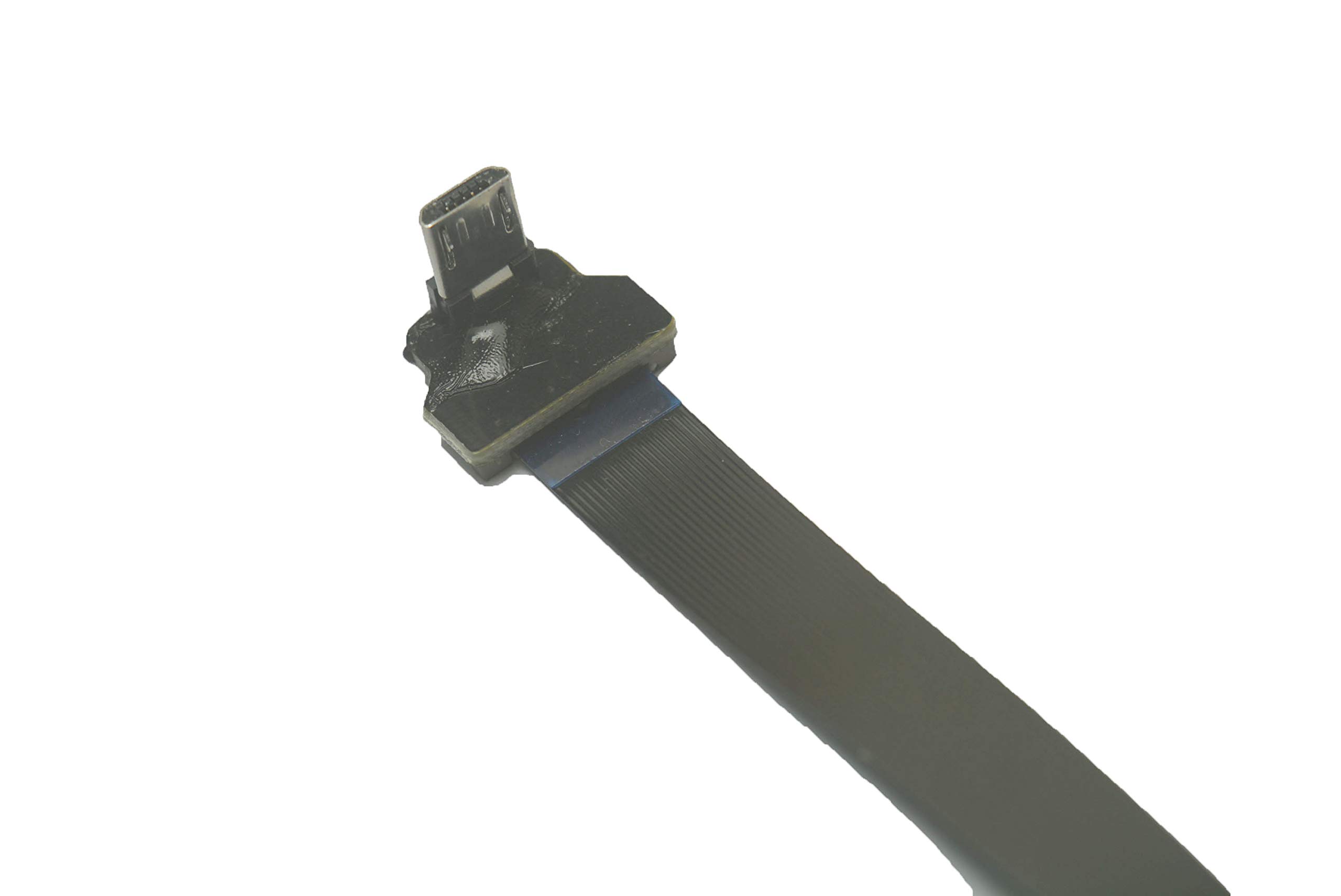 Cavo OTG Micro USB 90° Maschio A USB A Femmina - Piatto Sottile Flessibile 20cm Per FPV Gimbal Fotocamera (Non Per Ricarica) - 2