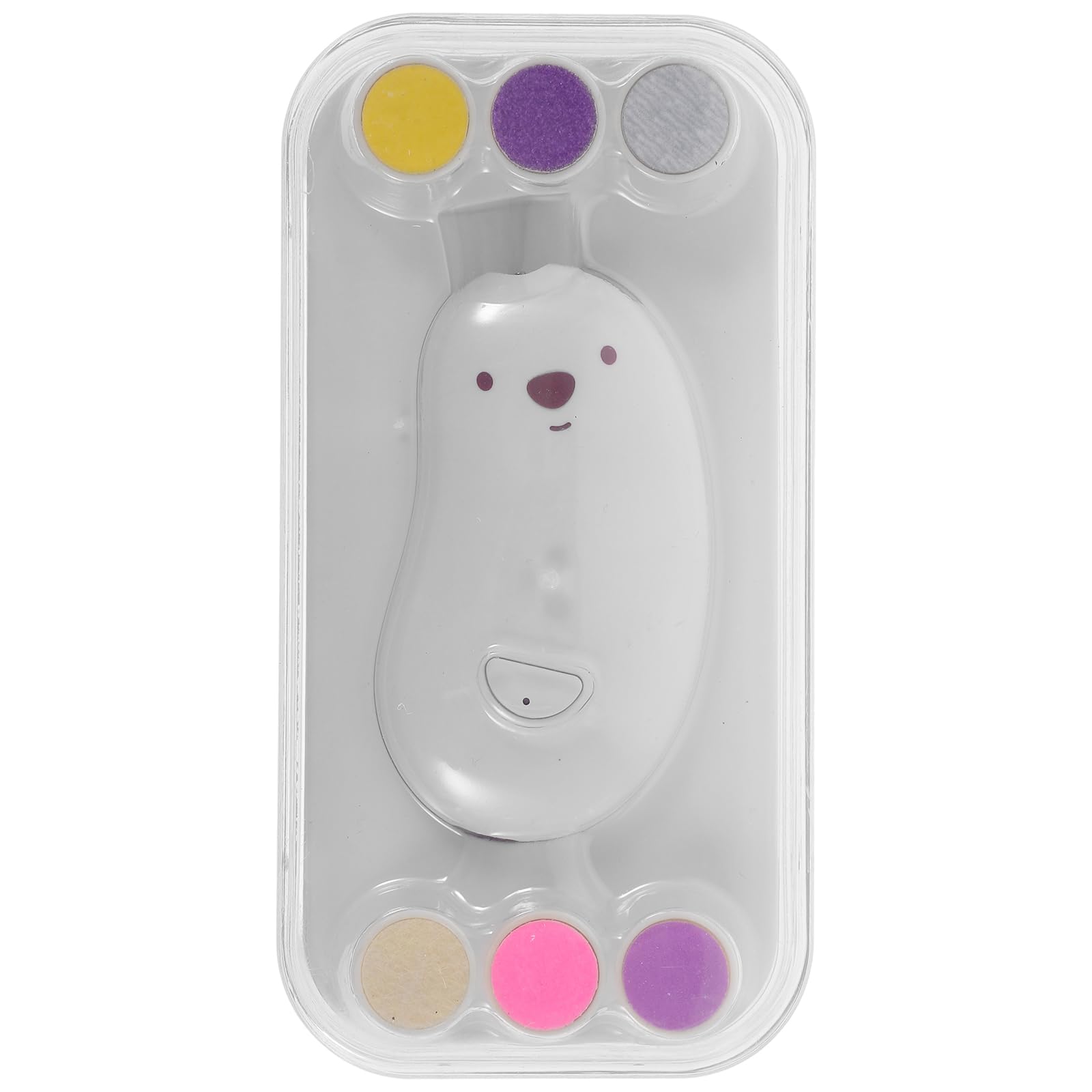 Lime à ongles bébé électrique LIOOBO : kit manucure plastique avec 6 têtes LED - 8
