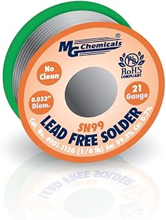 MG Chemicals - 4901-112G Sn99 No Clean Lead Free Solder, 0.032" Diameter, 1/4 lb Spool
