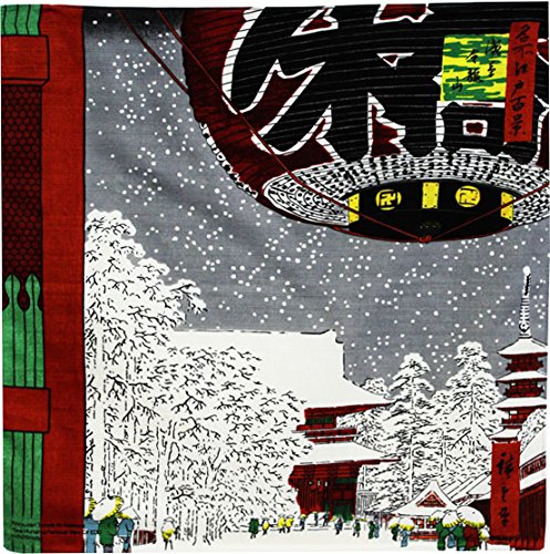 丸全 和雑貨 綿風呂敷 浅草寺 50×50cm No109