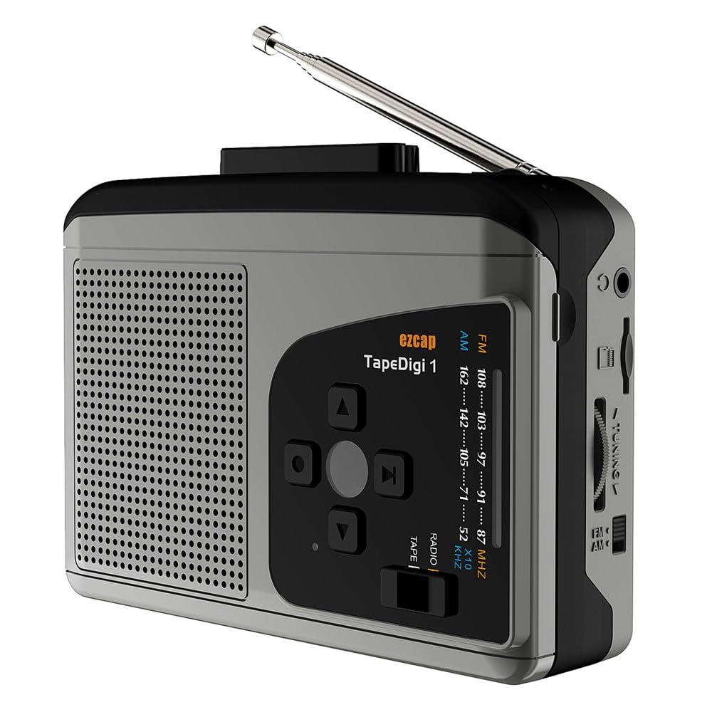 atdaraz Cassette Player with 32GB SD Card, Retro Portable MP3 Converter, Mini Tape Recorder with LED Indicator | AM FM Recorder Built-in Microphone