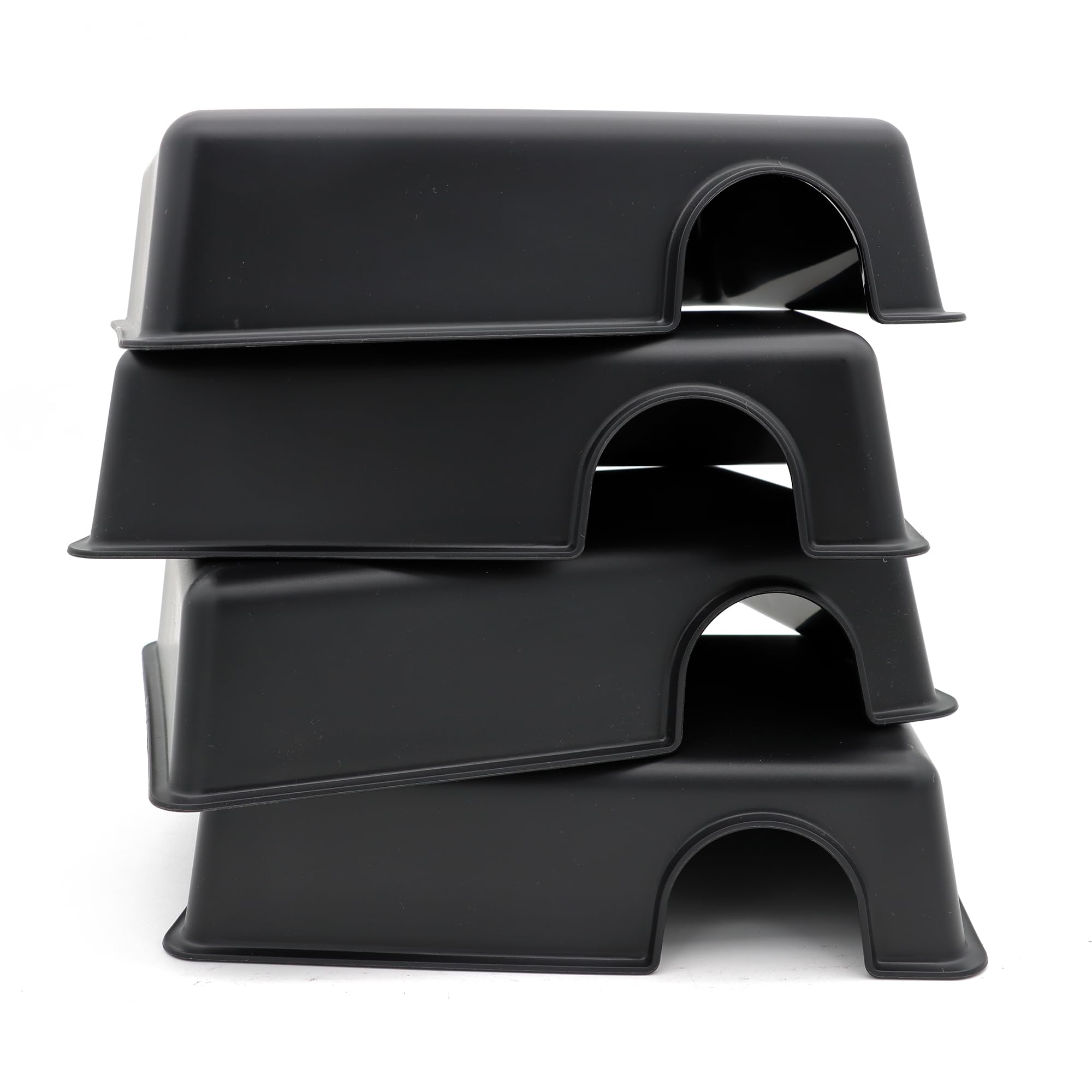 Reptile Hide Box Snake Hide Feel Secure and Safe, Gecko Hide (Black, Large 4 pcs)