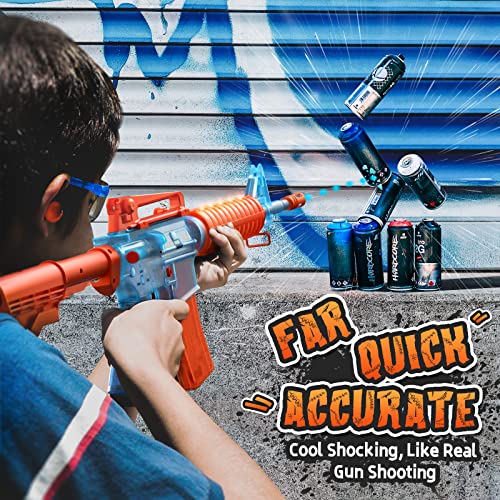 Bwine M4A1 Electric Gel Ball Blaster With Plenty Gel Beads & Semi/Auto Mode For Outdoor Game, 200Ft+200Fps+10R/S+2 Batteries+Adjustable Stock For Kids #TOP1