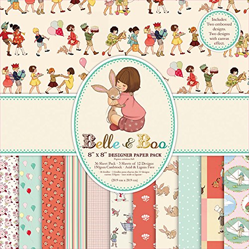 Trimcraft Belle y Boo 8 x 8 Bloc de Papel