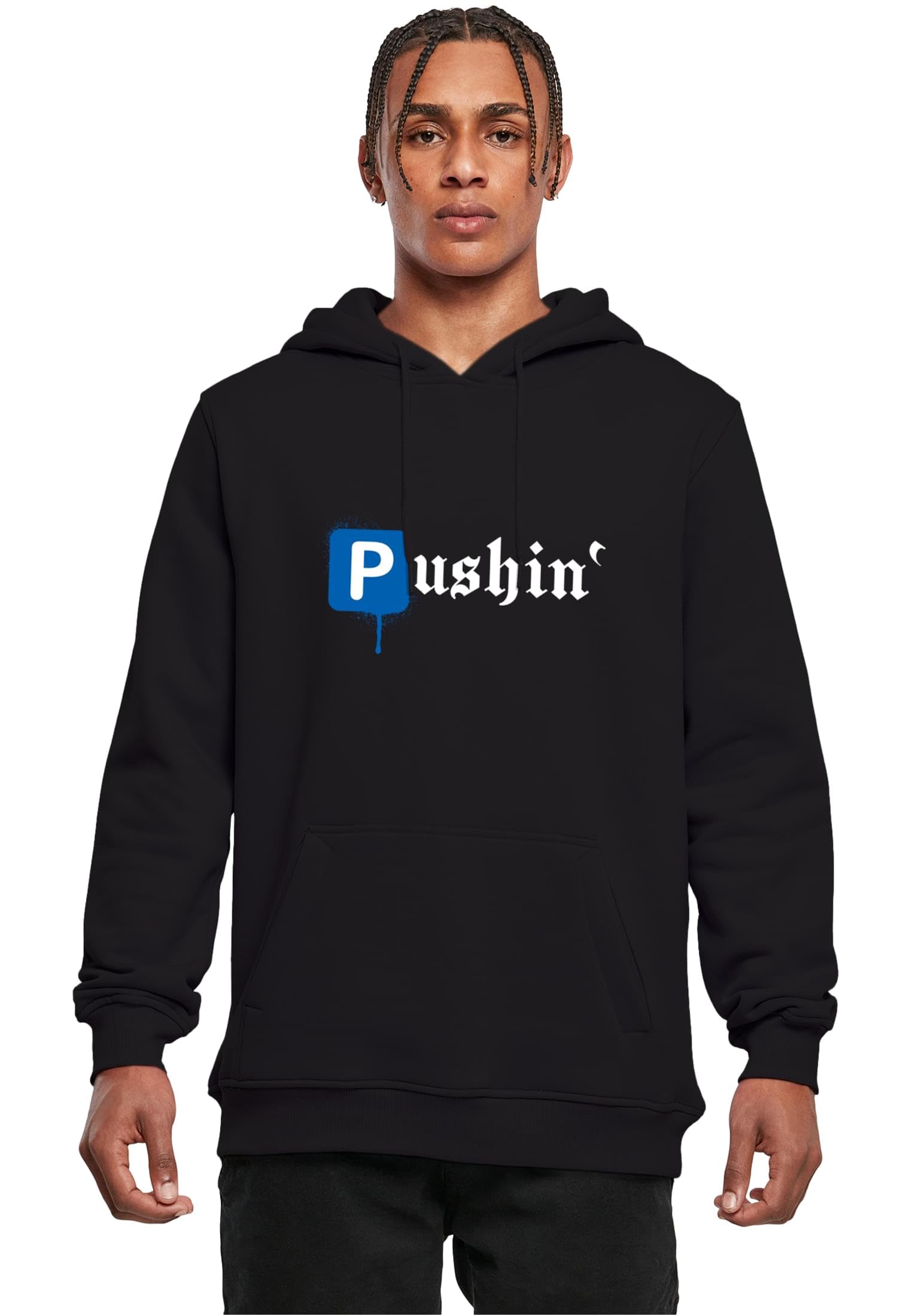 Mister tee Mt2502-pushin P Hoody Sudadera con Capucha Hombre (Pack de 1)