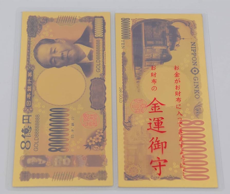 Amazon | 新紙幣 8億円札 渋沢栄一 令和 お札 財布お種銭 金ピカ