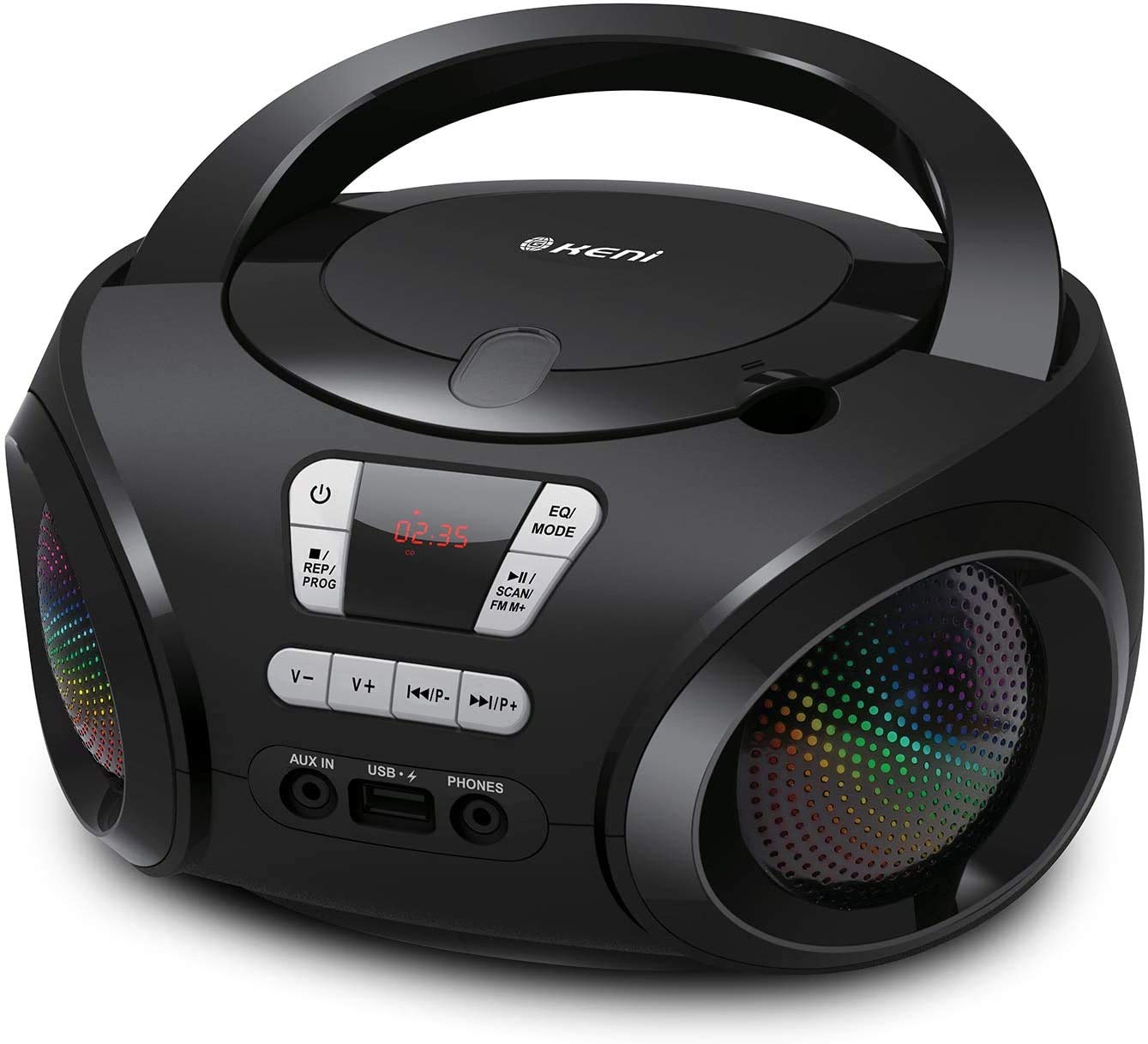 Buy G Keni Portable CD Player Boombox with FM Radio/USB/Bluetooth/AUX