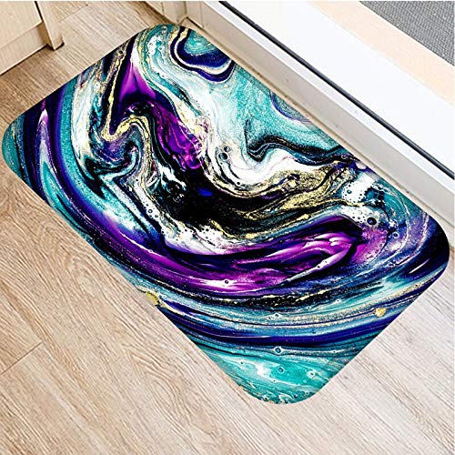 Steinstreifen Marmor Muster Anti-Rutsch-Wildleder Teppich Türmatte Fußmatte Outdoor-Küche Wohnzimmer Bodenmatte Teppich A9 40x60cm