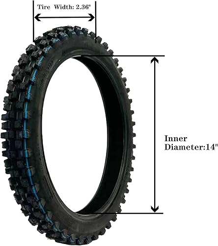 Miniatura 4 de QINGBY 80100-12 3.00-12 Trasero 2.50-14 60100-14 Neumático delantero y tubo interior para SSR CRF70 CRF110 KLX110 TTR90 TTR110 PW80 110cc 90cc 125cc