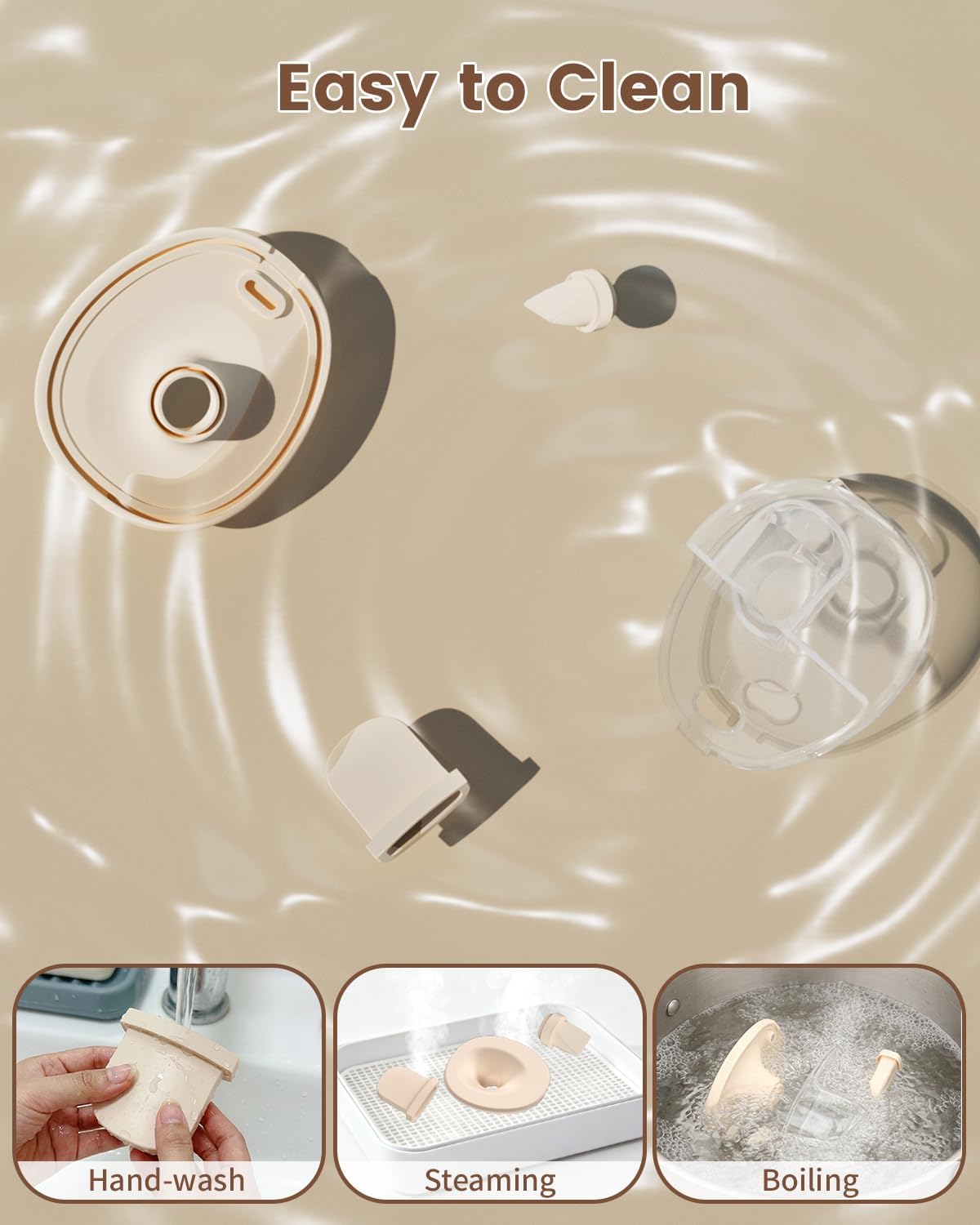 2 Sets Breast Pump Part Kits with 24mm Non-Heated Flange Compatible with eufy S1 Pro/S1/E20, Not for E20 Model, Fit for eufy Breast Pump Replacement Parts, Diaphragms, Valve, Collector, Flange
