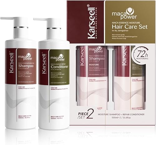 Karseell Collagen Hair Treatment Repair Conditioning, Shampoo and Conditioner Set for Dry Damaged Hair All Hair Types 16.9floz + 16.9floz