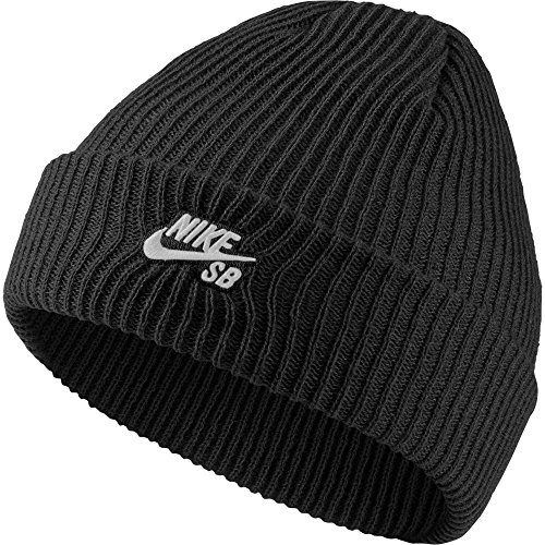 Nike Men's Plain U Nk Beanie Fisherman, Black/White, Misc #TOP17