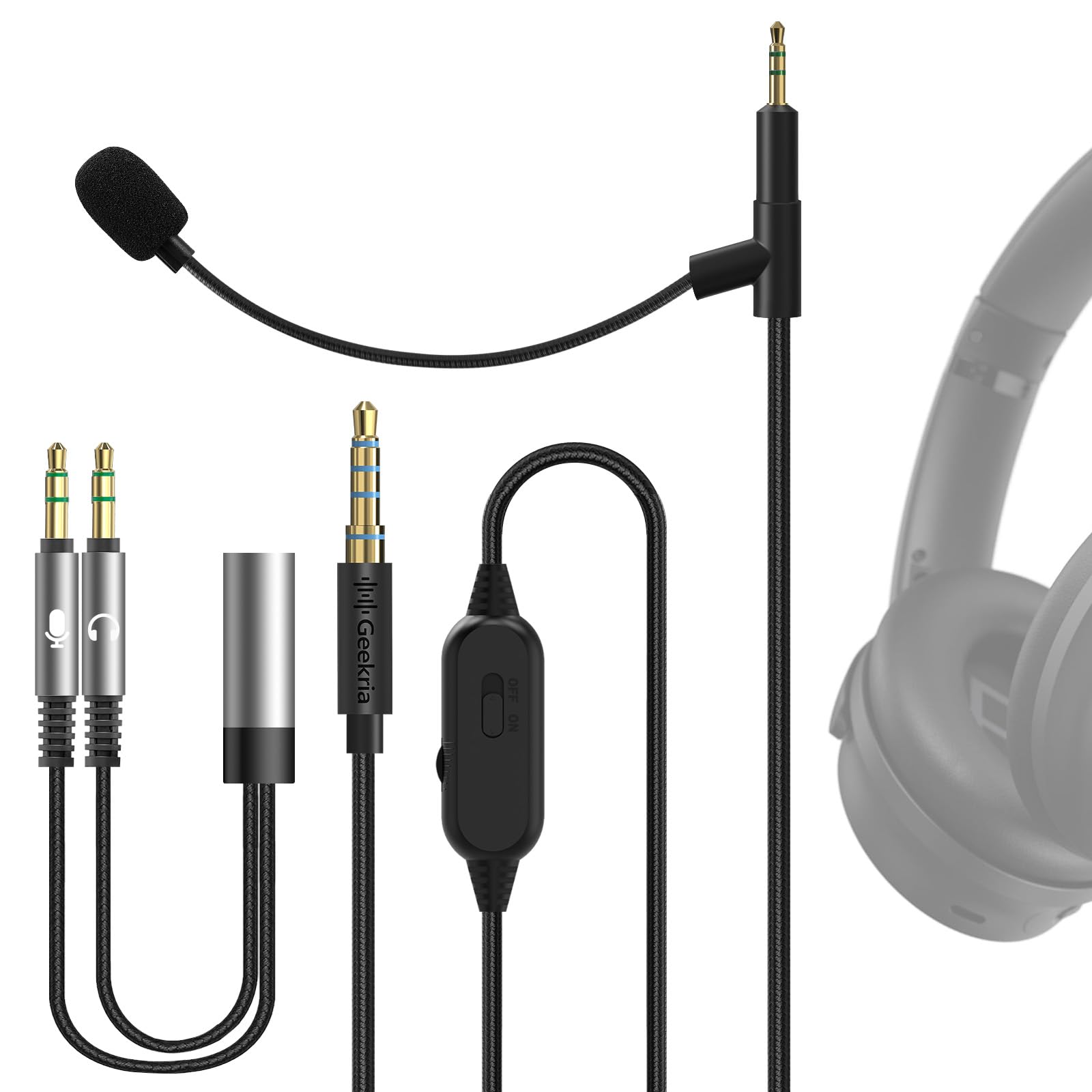 マイク付きヘッドセットケーブル for FitEar Amazon | Geekria クリップマイク コンデンサーマイク ピンマイク ミニ