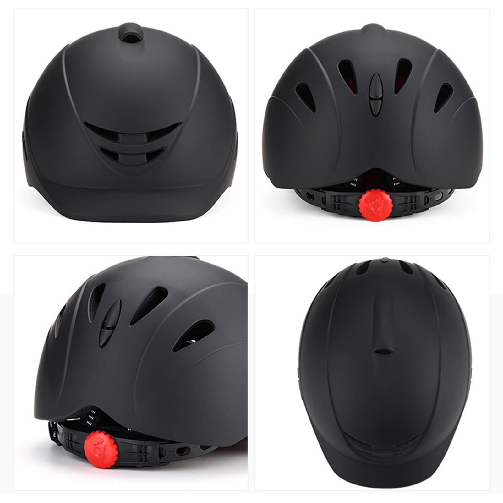 Sombrero de seguridad para equitación, sombrero protector ecuestre, casco de seguridad ecuestre | Media cubierta de seguridad ajustable, equipo de protección ligero para jinetes ecuestres, negro