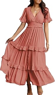 Amegoya Women's Boho Maxi Dress