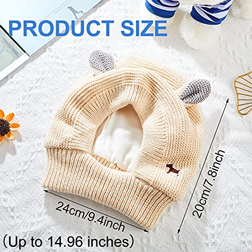 2 Pieces Quiet Ears for Dogs Dog Ear Muffs Noise Protection Dog Knitted Hats Dog Earmuffs Winter Warm for Medium to… - Image 3