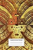  Composition Notebook: Abstract Mirror Mask Fractal Visions 3d Wide Ruled Note Book, Diary, Planner, Journal for Writing
