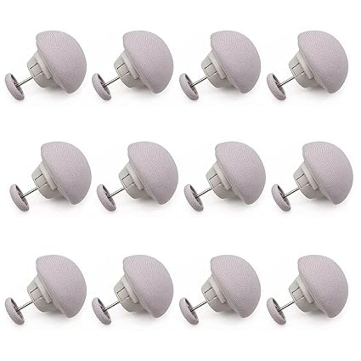 Quilt Fixing Clips,4 Pcs Duvet Cover Clips,Mushroom Round Fixing Clips with Buttons,Bedroom Duvet Fixing Holder Quilt Cover Pins with Box, Grey, Pack of 12-image-20