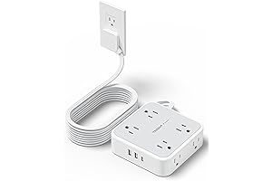 Heavy Duty Surge Protector Power Strip 15 Foot Extension Cord