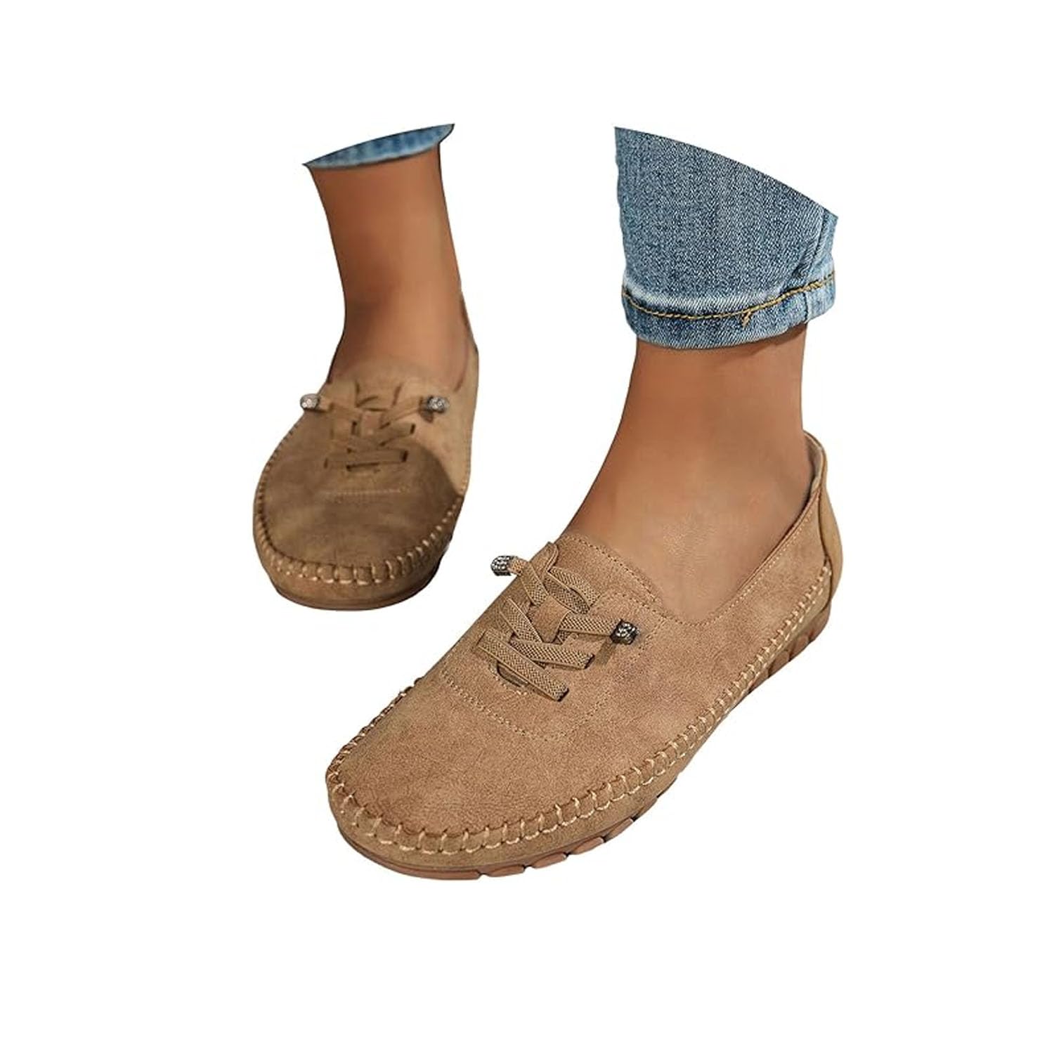 Mocasines de piel auténtica cómodos y suaves cosidos a mano, mocasines ortopédicos de cuero para mujer, zapatos de vestir ortopédicos 2026, ligeros, con lazo, zapatos de vestir ortopédicos