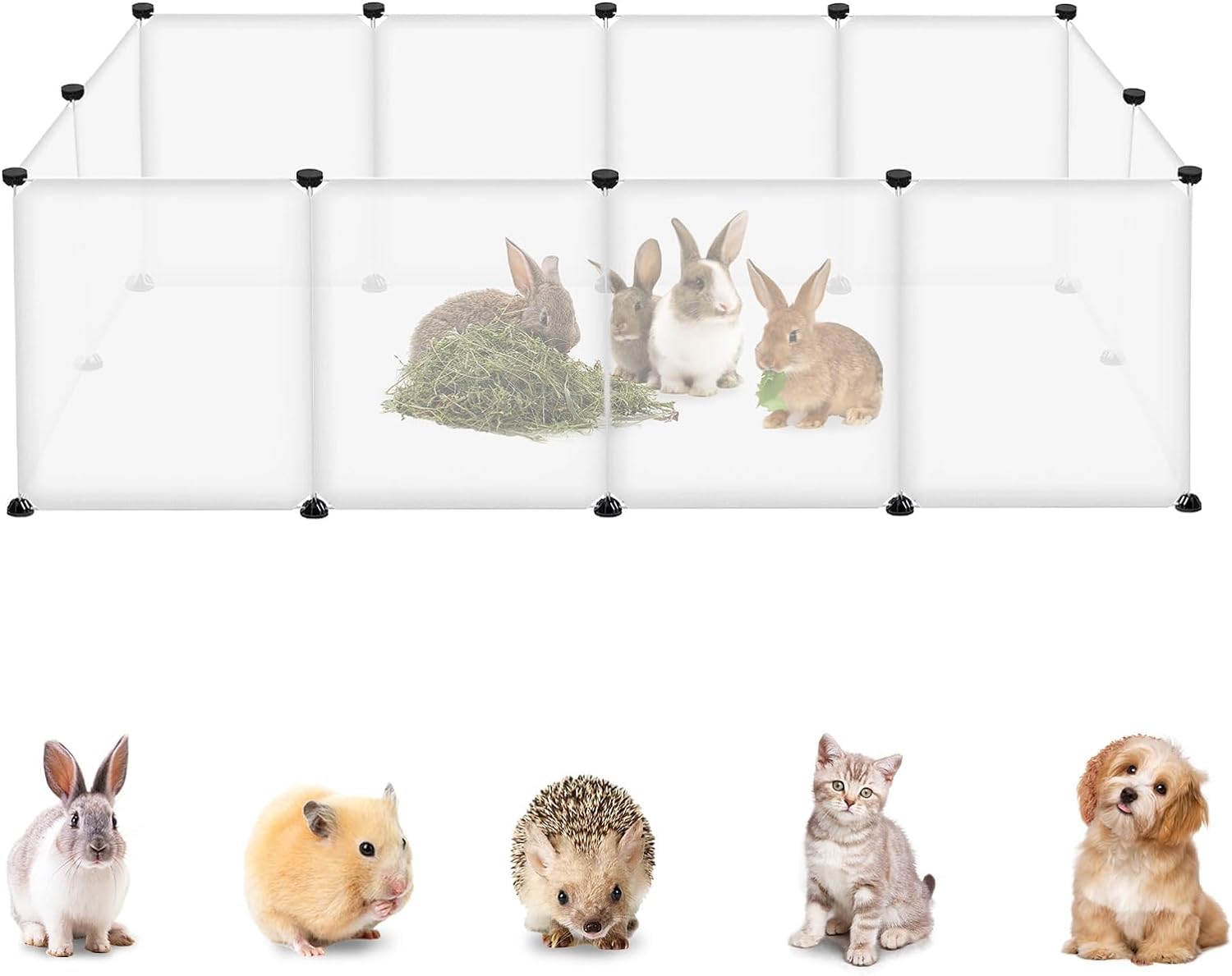 Metalen vrijloopren kleine dieren uitloop kleine dieren omheining kooi