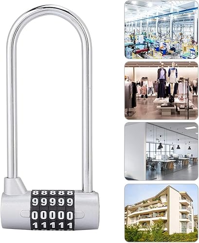 Miniatura 7 de Demeras Cerradura de contraseña digital El candado de puerta de aleación de zinc tipo U combinación contraseña gabinete es adecuado para cerraduras