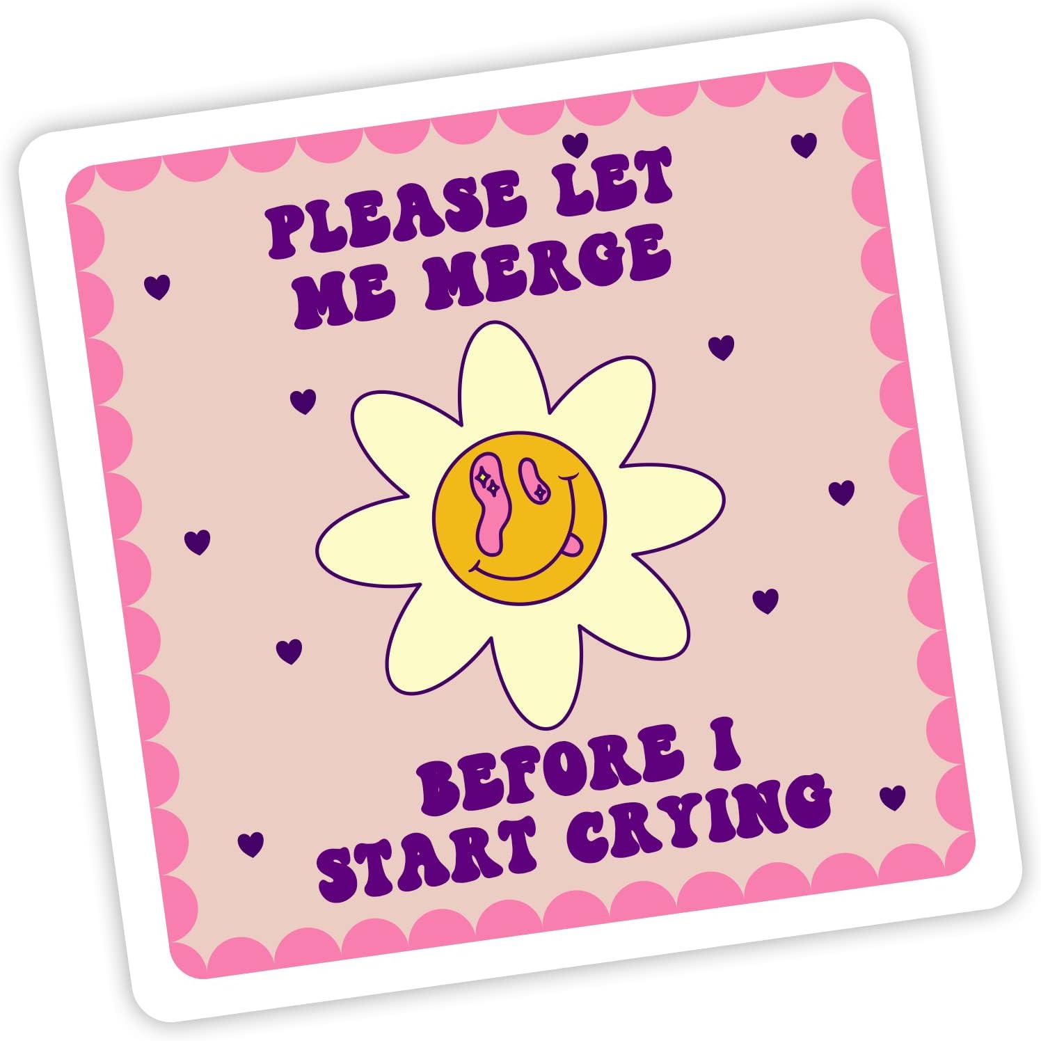 Amazon Please Let Me Merge Before I Start Crying Circle Sticker amazon-please-let-me-merge-before-i-start-crying-circle-sticker