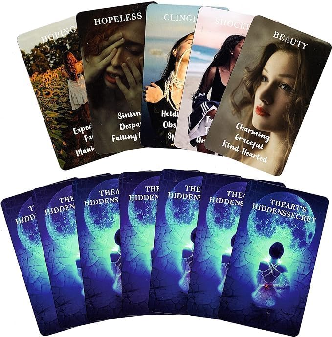 Twin Flame Love Oracle Cards, Hearts Hidden Secrets Oracle Deck, 78 kart tarota dla początkujących, pomaga odkryć, co naprawdę jest w ich przestrzeni serca