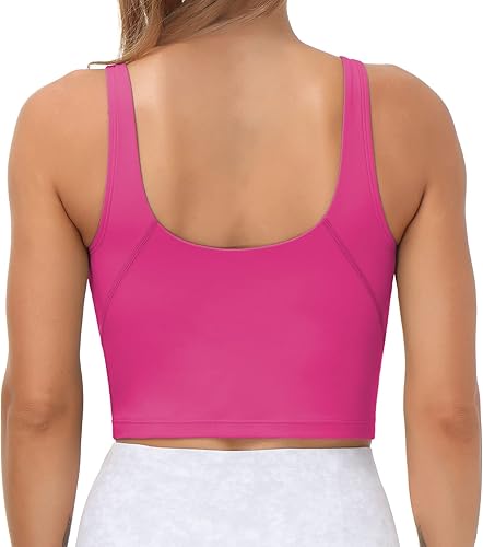Miniatura 4 de THE GYM PEOPLE - Brasier deportivo para mujer de línea larga, sin alambres, con relleno y soporte medio