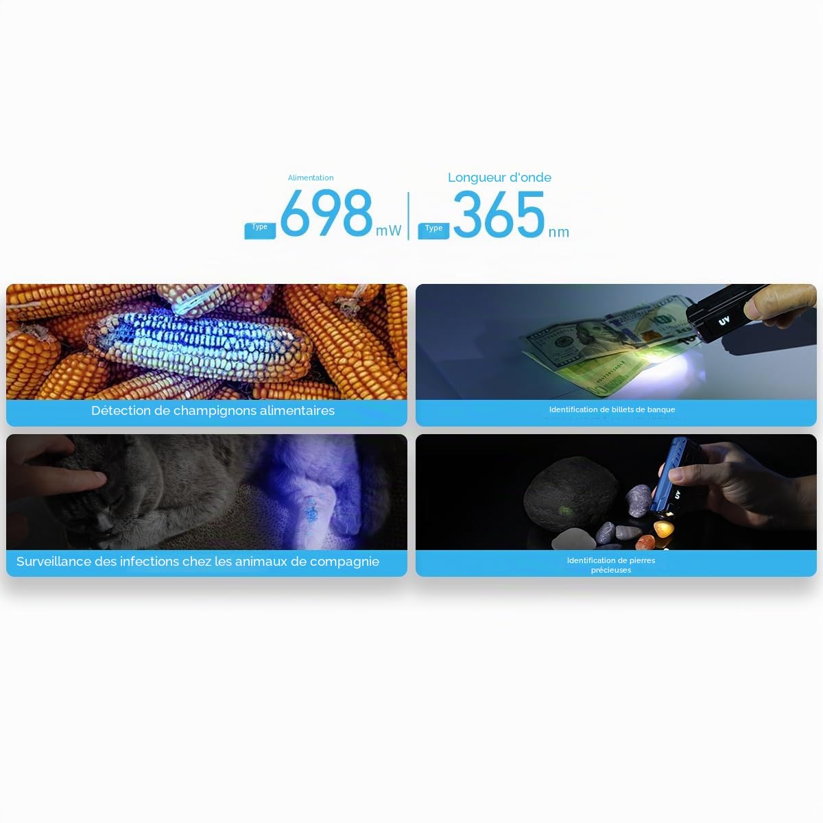 IMALENT BL50 3600 lumens EDC lampe Torche avec 365nm UV LED, utilisation CREE xhp50.3 hi LED type C lampe de poche rechargeable avec pour l'extérieur et la police de service (Green)