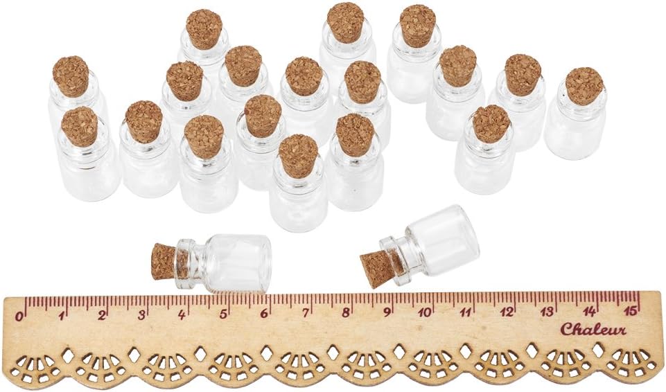 PandaHall 20pcs Small Glass Bottles with Cork - Image 5