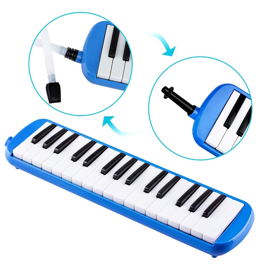 TechnoBuyers Generic 32 Key Melodica with Nylon Case Musical Instrument Blue - Image 2 thumbnail