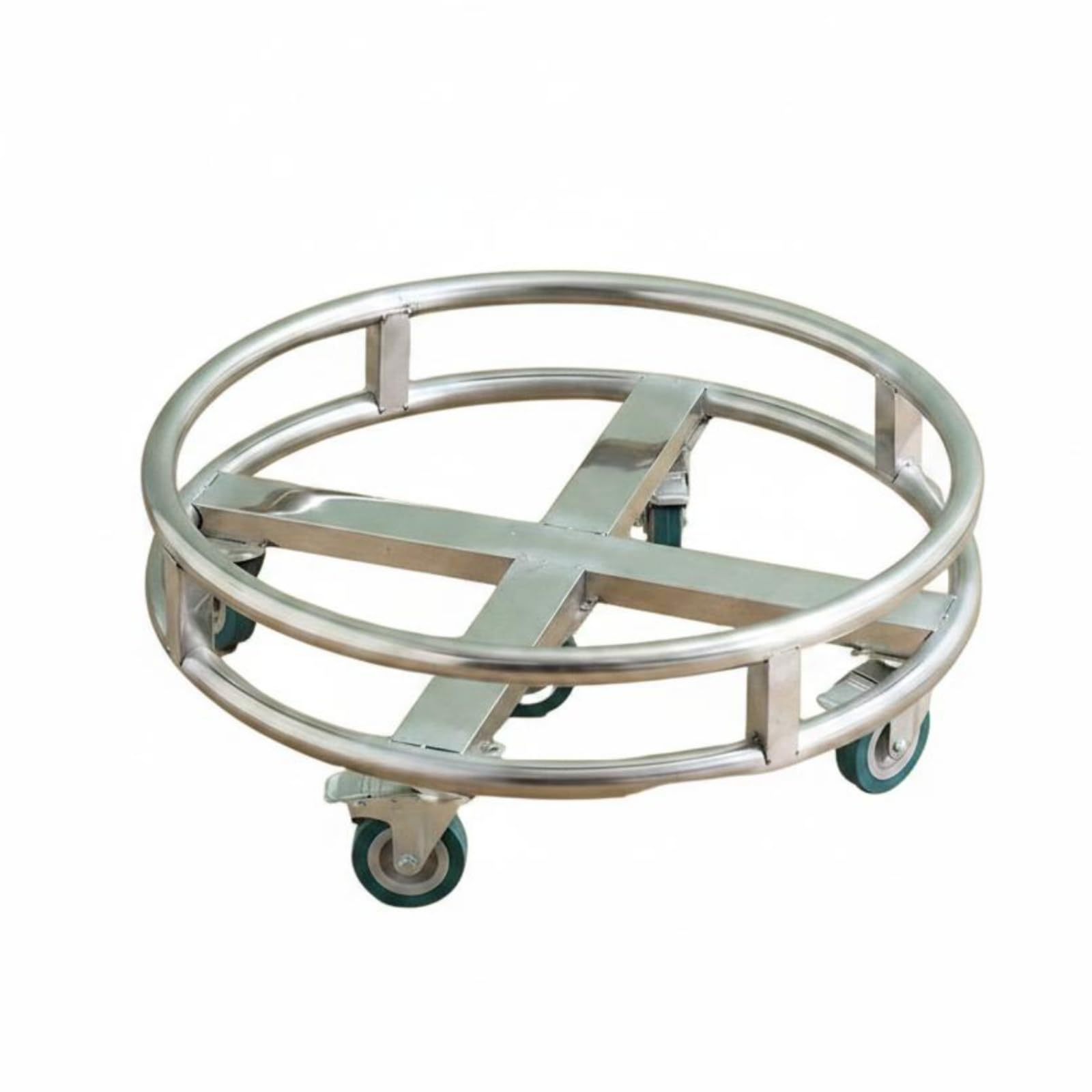 Carrello in Acciaio Inox Carrello Carrello Portasecchi Carrello Portavivande Carrello di Servizio con Ruote Piroettanti E Stabilità Antiribaltamento, 52 Cm, con Freno