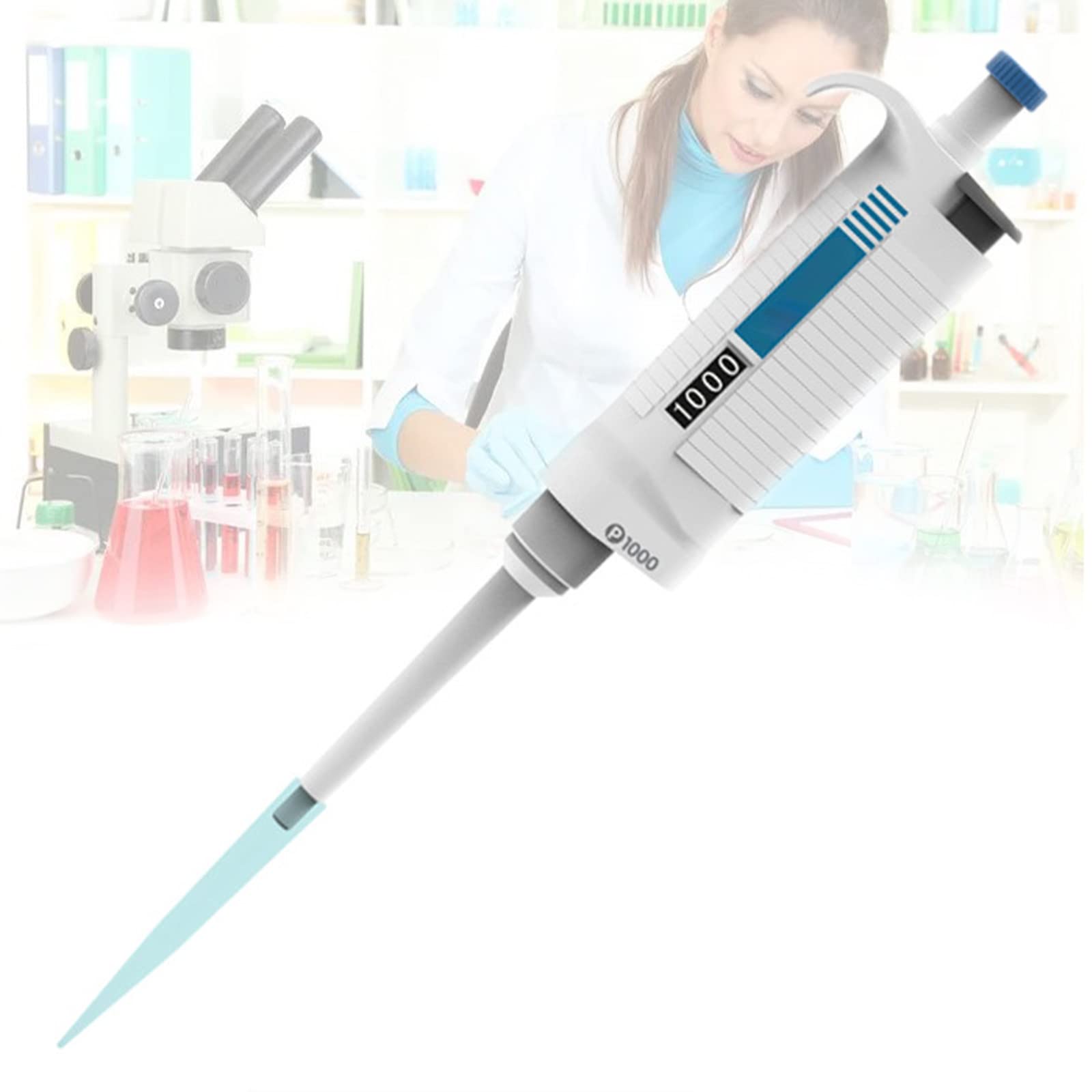 Micropipetta da Laboratorio, Pipette Manuali A Canale Singolo, Micropipetta Ad Alta Precisione, Autoclavabile, Volume Variabile Regolabile,0.5~10μl