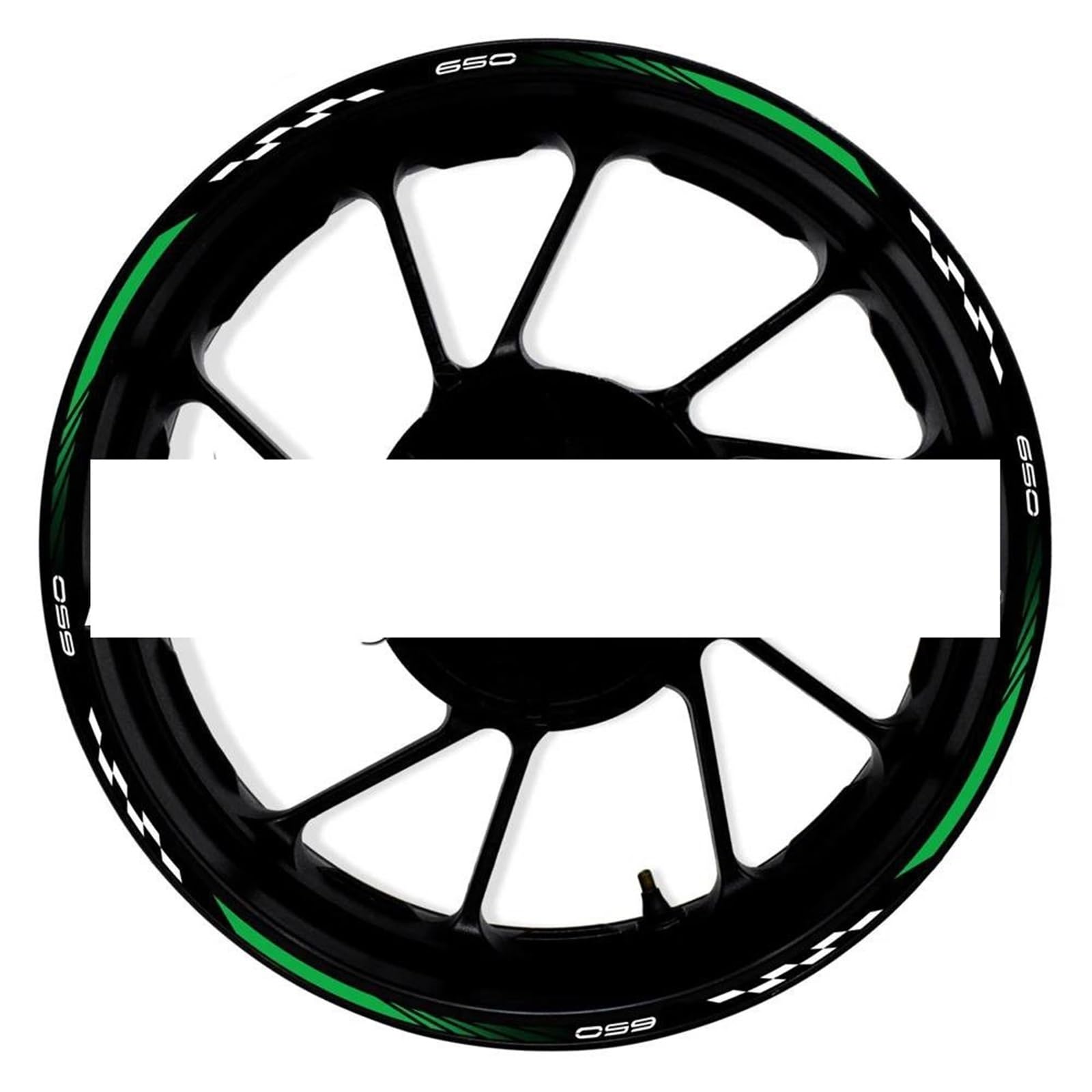 Motorcycle Wheel Stickers Reflective Decals Rims for Kawasaki Z650 Z 650 Z-650(Style 18)