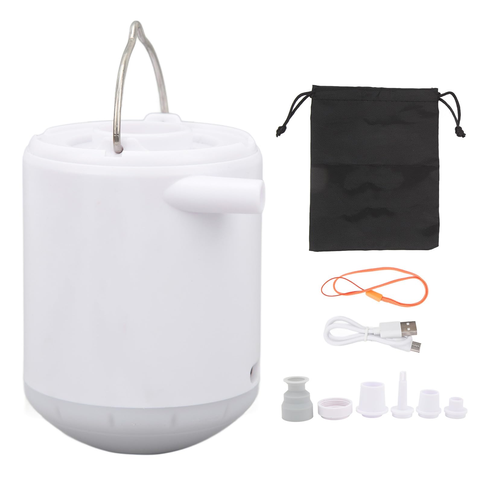 Electric Air Pump 4 in 1 Mini Portable with 2000mAh Battery, 3.5kpa Pressure, USB Rechargeable, for Inflating and Deflating Pool Floats, Air Beds, and More includes