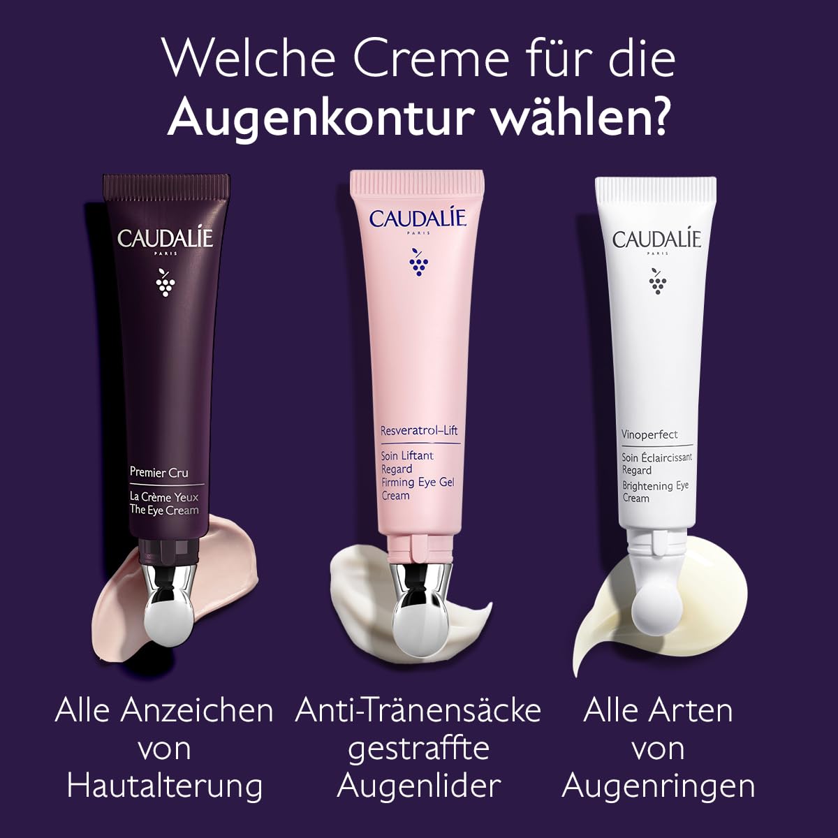 Caudalie Premier Cru Die Augencreme mit Hyaluronsäure & Natürlicher aufpolsternder Füllstoff - 15ml