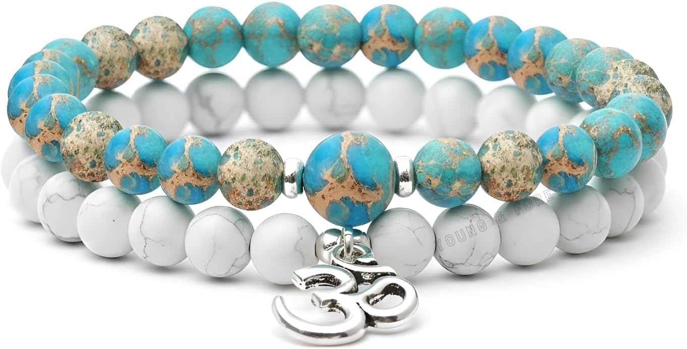 Young & Forever Gift Mens Fashion Best Friend Accessories Friendship Gifts Crystal Beads Jewellery Hand bracelet for Men women girls couple boys Birthday Gift