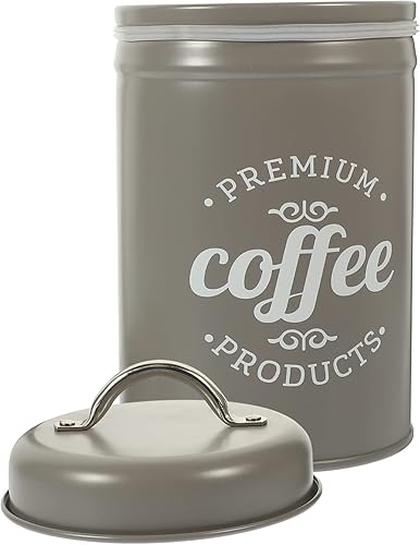 Miniatura 1 de CALLARON Recipiente de almacenamiento de café lata de té rústica tarro de almacenamiento de azúcar de metal hermético hojas sueltas para el hogar