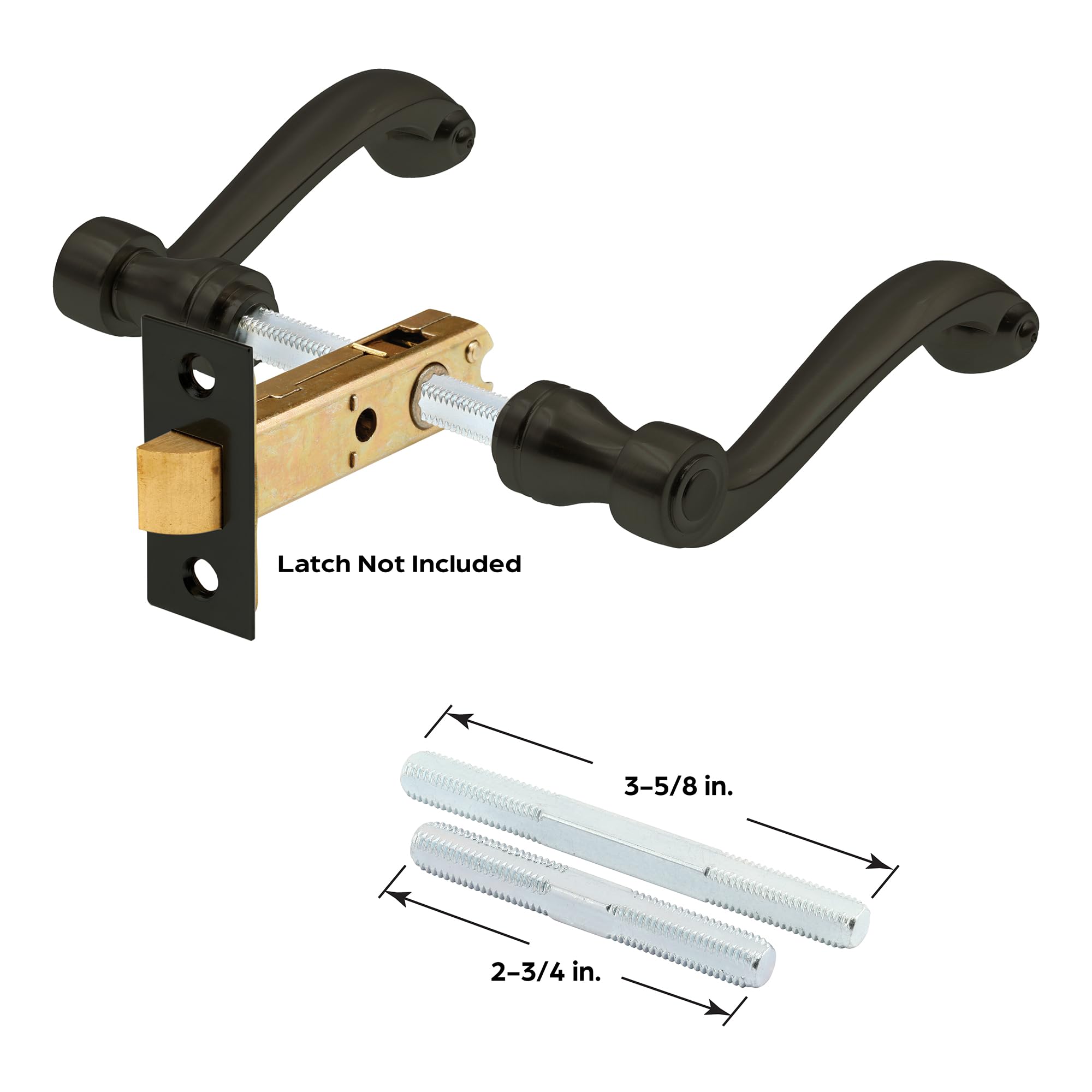 Prime-Line E 2666 French Colonial Door Levers, Heavy Weighted