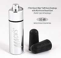 Vista 2 de Mack's Covert Ops Soft Foam Shooting Ear Plugs, 7 Pair Plus Travel Case - 32 dB High NRR, 37dB SNR - Comfortable Earplugs for Hunting, Tactical